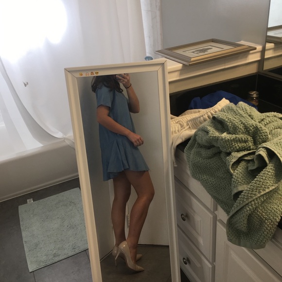 Unique boho blue denim dress - Picture 2 of 7